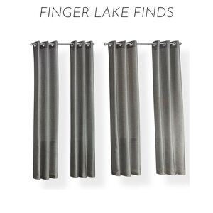 VCNY Set of Four Faux Silk 84" Curtain Panels